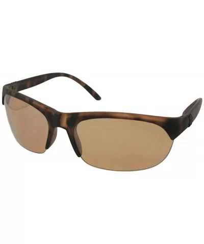 Half Rim Non Polarized Driving Sunglasses SR9 - Flat Tortoise Frame-non Polarized Amber Lenses - CR180L3HXQU $16.51 Rimless