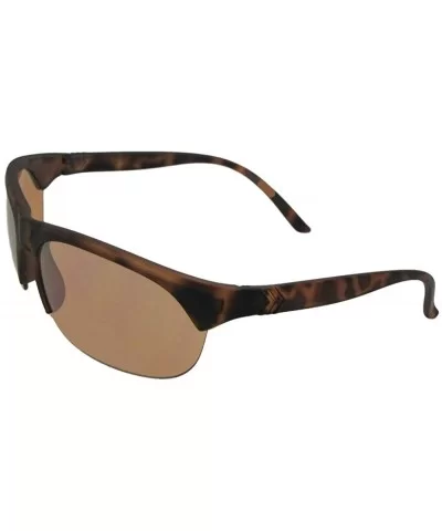 Half Rim Non Polarized Driving Sunglasses SR9 - Flat Tortoise Frame-non Polarized Amber Lenses - CR180L3HXQU $16.51 Rimless