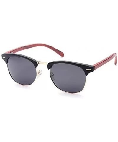 Bamboo Sunglasses with Polarized lenses-Handmade Shades for Men&Women SD6005 - Black 1 - C018HLUI3DZ $12.08 Square