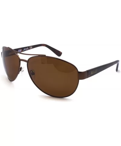 Metal Men Polarized UV400 Shied Lens Sunglasses - Bronze - C217YC7KXNA $36.19 Aviator