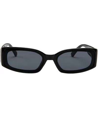 Unisex Rectangular Polarized Sunglasses for Women UV400 Protection Driving Eyewear - Black - C918TUXQUCA $12.17 Rectangular
