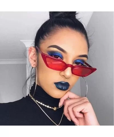 Fashion Sunglasses Colorful Designer - Red - CT18QE3XTQZ $10.48 Rectangular