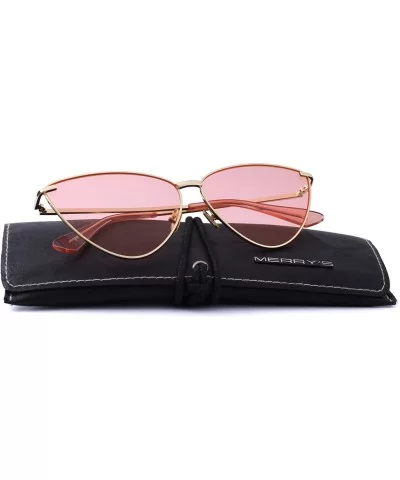 Women Retro Vintage Cat Eye Sunglasses for Women UV400 Protection S6083 - Pink - C418D6CU90N $16.80 Cat Eye