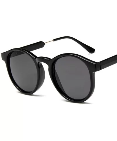 Retro Round Sunglasses Women Men Brand Design Transparent Female Sun glasses - 4 - CC18W3NCQN7 $36.67 Oversized