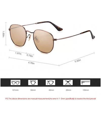 Pentagon Small Designer Polarized Sunglasses Stainless Steel Metal Colorful Frame UV Protection For Women Men - CG18LGCDME2 $...