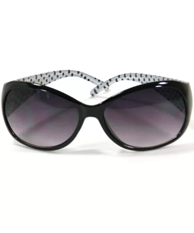 Womens Classic Retro Vintage Oval Round Shield Sunglasses SS9659 - Black - CX11GBZ6MB1 $14.06 Oval