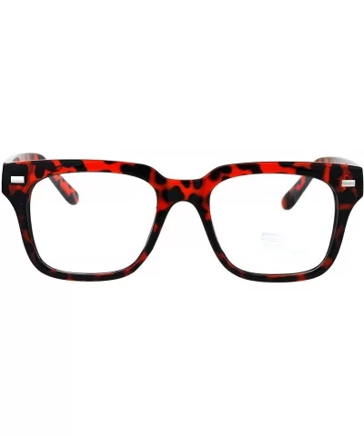 Mens Luxury Designer Horned Rim Hipster Nerdy Clear Lens Eye Glasses - Tortoise - CV17YIW4SRH $13.79 Rectangular