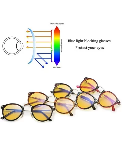 Anti-Blue Light Night Vision Glasses Radiation Protection Trendy Round Driving Sunglasses for women - C1 - C1187ARY6KG $22.75...