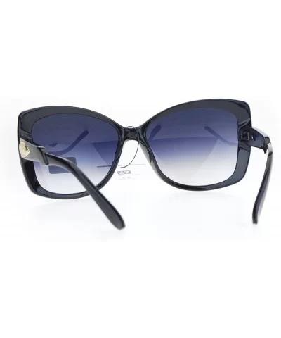 Square Butterfly Oversized Frame Sunglasses Womens Eyewear UV 400 - Black - C8186COO5EN $16.78 Butterfly