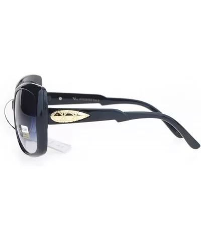 Square Butterfly Oversized Frame Sunglasses Womens Eyewear UV 400 - Black - C8186COO5EN $16.78 Butterfly