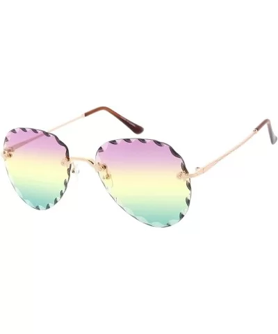 Candy Lens 80s Fashion Classic Frame Aviator Sunglasses - Multi - C818UTAWR7E $14.27 Aviator