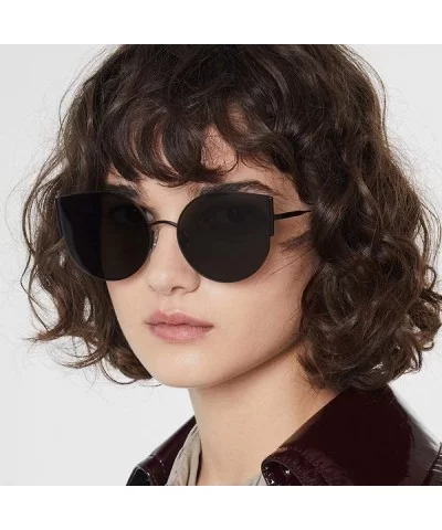 2019 New Big Cat Eye Sunglasses Women Men Luxury Brand Designer Fashion C7 - C8 - C318YZTAC66 $10.80 Aviator