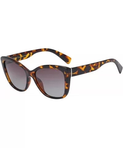 Polarized Woman's Classic Jackie-O Cat Eye Retro Fashion Sunglasses - Brown Tortoise - Polarized Gradient Brown - C5188X3X9DI...