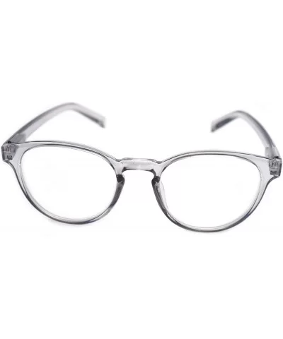 shoolboy fullRim Lightweight Reading spring hinge Glasses - Z2 Transparent Grey - CZ18ARS5XW2 $27.40 Round