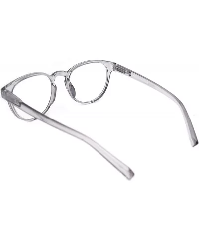 shoolboy fullRim Lightweight Reading spring hinge Glasses - Z2 Transparent Grey - CZ18ARS5XW2 $27.40 Round