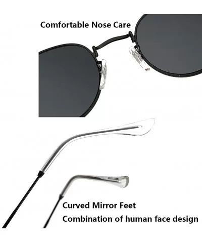 Vintage Metal Round Oversized Sunglasses & Case Designer Sunglasse Women - Silver&silver - CR1808EUM8X $18.84 Sport