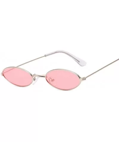 Sunglasses Vintage Glasses Fashion Designer - Silverpink - C61999UYDHC $20.38 Oval