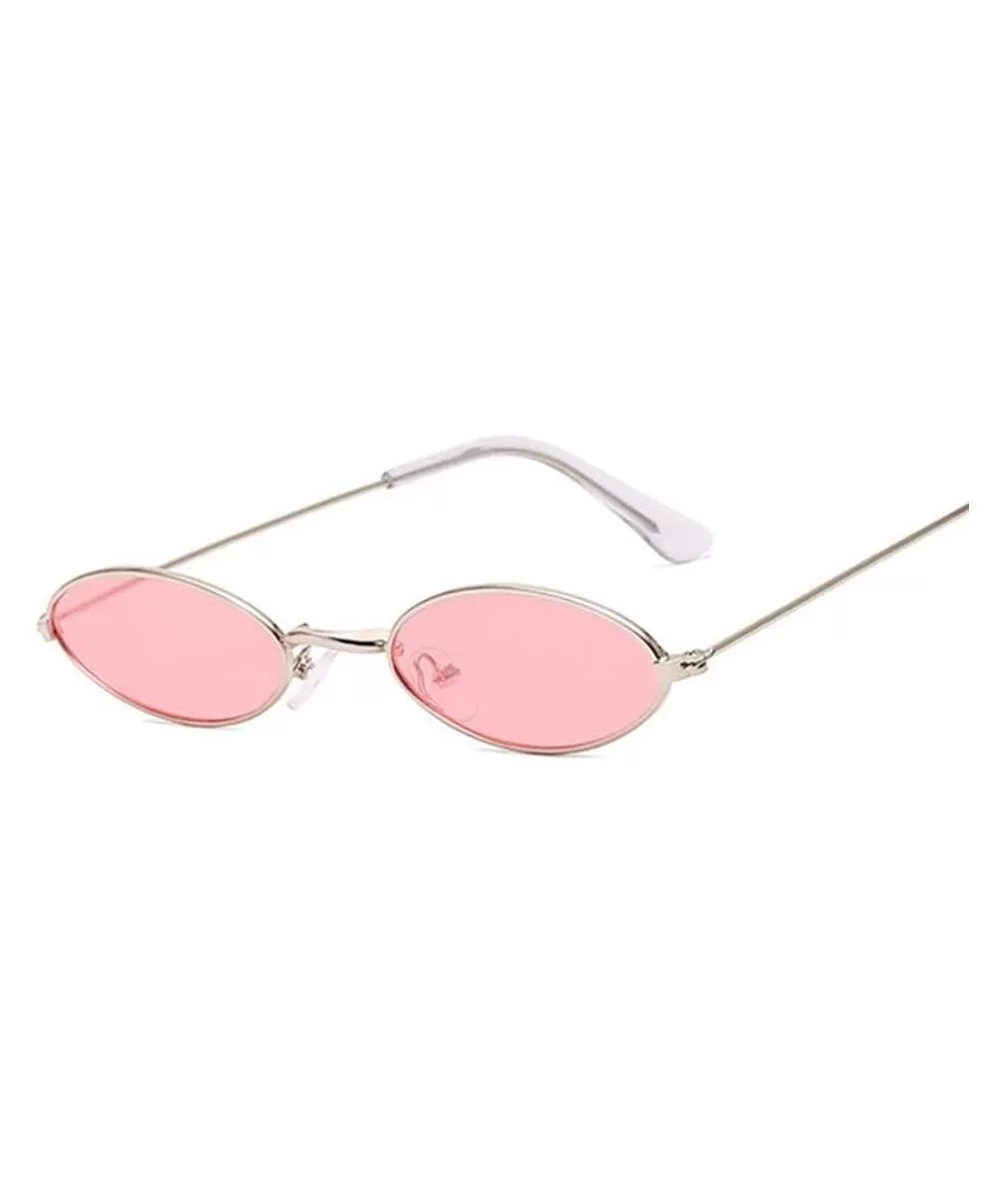 Sunglasses Vintage Glasses Fashion Designer - Silverpink - C61999UYDHC $20.38 Oval