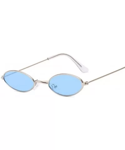 Sunglasses Vintage Glasses Fashion Designer - Silverpink - C61999UYDHC $20.38 Oval