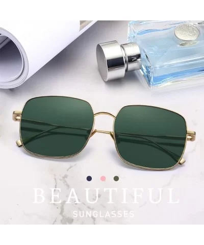 Women's Polarized Sunglasses 100% UV Protection Eyewear for Driving Golf Casual Fashion - Green Lens - CG18TTT5L2A $32.30 Sport