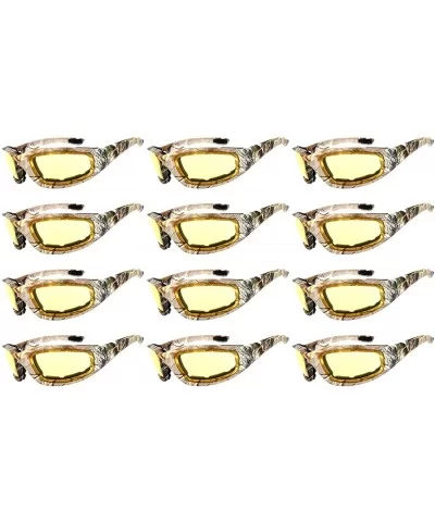 12 Pieces Per Case Wholesale Lot Motorcycle CAMO Padded Foam Sport Glasses - 12-moto-camo2-hd - CC18CWY99IA $75.38 Sport