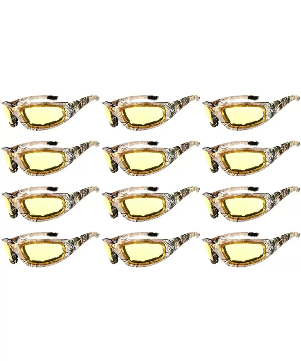 12 Pieces Per Case Wholesale Lot Motorcycle CAMO Padded Foam Sport Glasses - 12-moto-camo2-hd - CC18CWY99IA $75.38 Sport