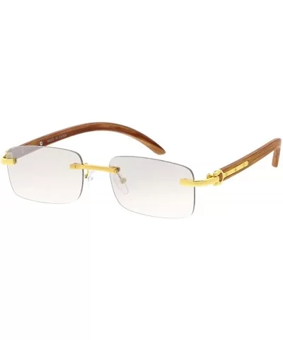 Sophisticate Retro Fashion Rectangular Sunglasses SQ49 - Brown Transparent - CK19203GGC2 $16.28 Rectangular