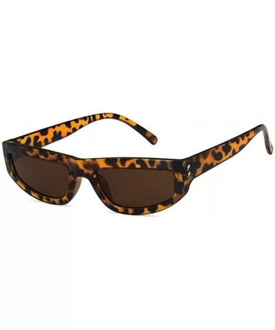 Unisex Sunglasses Fashion Bright Black Grey Drive Holiday Rectangle Non-Polarized UV400 - Leopard Brown - C418RLU9GQ8 $12.54 ...