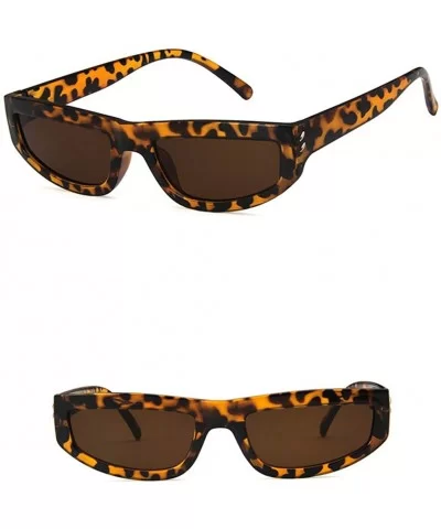 Unisex Sunglasses Fashion Bright Black Grey Drive Holiday Rectangle Non-Polarized UV400 - Leopard Brown - C418RLU9GQ8 $12.54 ...