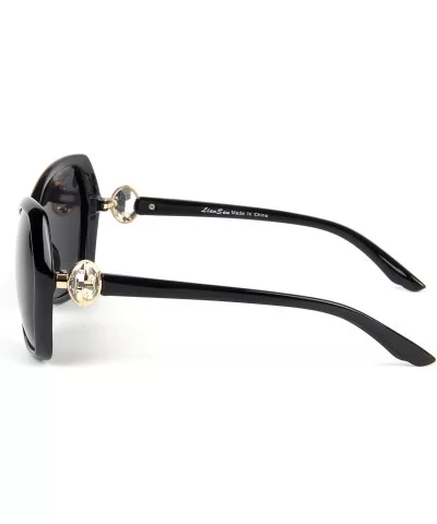 Oversized Vintage Women Uv400 Protection Polarized Sunglasses lsp6220 - Black - C0120YRCMDN $45.05 Oversized