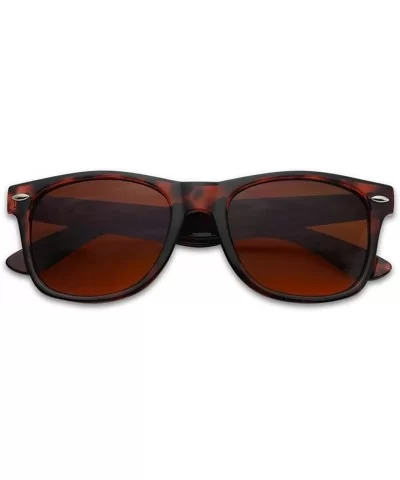 Colorful Classic 80's Vintage Colored Pantone & Mirrored Lens Sunglasses - Tortoise - CU18H2NR6SX $12.37 Wayfarer