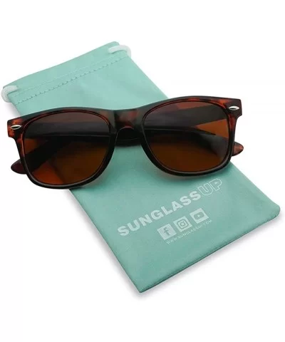 Colorful Classic 80's Vintage Colored Pantone & Mirrored Lens Sunglasses - Tortoise - CU18H2NR6SX $12.37 Wayfarer