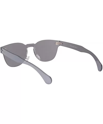 Women's UV400 Sunglasses One-piece Mirror Summer Glasses-S71002 - Silver - CB18QI37UWC $11.83 Butterfly