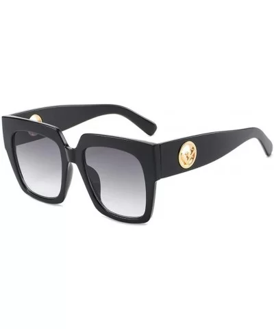 Sunglasses Vintage Glasses Stylish - Black - CQ197D2GE85 $37.75 Square