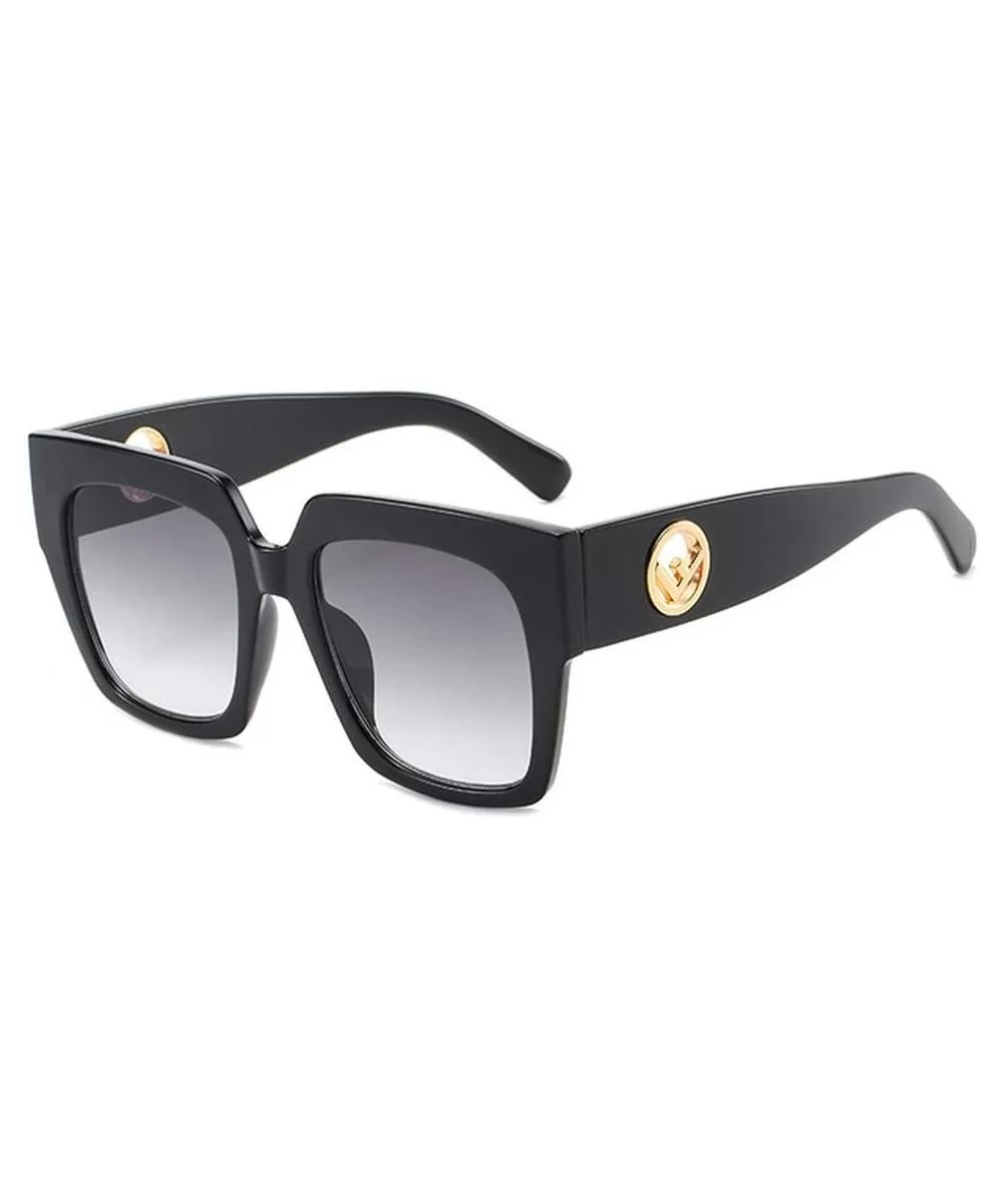 Sunglasses Vintage Glasses Stylish - Black - CQ197D2GE85 $37.75 Square