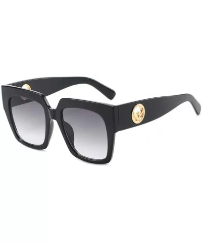 Sunglasses Vintage Glasses Stylish - Black - CQ197D2GE85 $37.75 Square