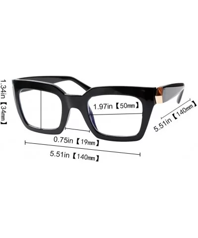 Unisex Anti-Blue Light Reading Glass Square Computer Eyeglass Frame - 2 Pairs/Black + Tortoise - CY1930HMRT8 $24.38 Square