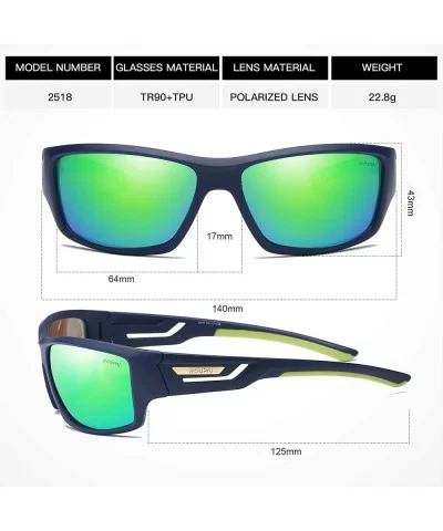 Polarized Driving Sunglasses TR90 Unbreakable Frame for Men Women Running Cycling FDA Approved - Green - CU18LW0N59H $26.88 R...