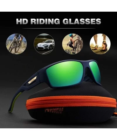 Polarized Driving Sunglasses TR90 Unbreakable Frame for Men Women Running Cycling FDA Approved - Green - CU18LW0N59H $26.88 R...