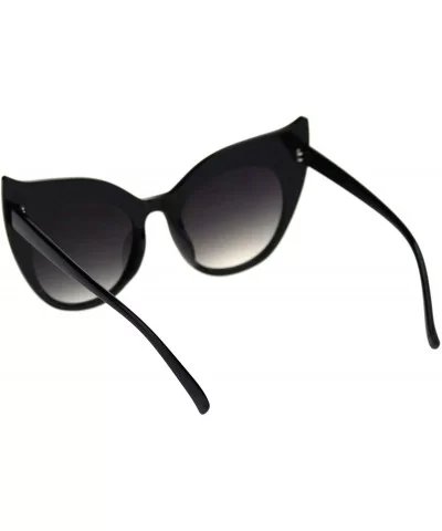 Star Engraving Sparkle Bat Shape Cat Eye Retro Sunglasses - Black Smoke - C418S97I5ZC $14.48 Cat Eye