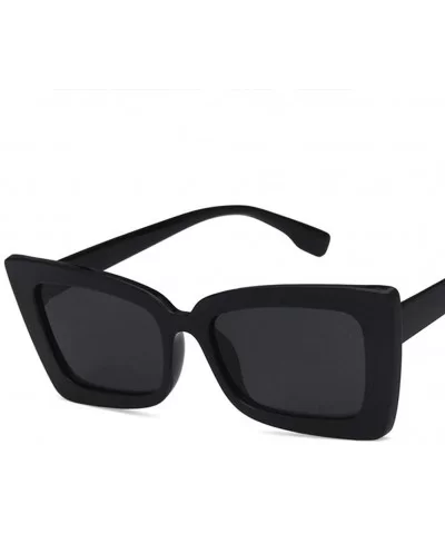 Women Sunglasses Fashion Bright Black Grey Drive Holiday Rectangle Non-Polarized UV400 - CP18RLTN0D2 $11.12 Rectangular