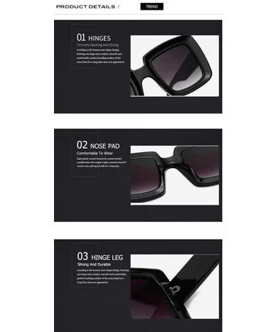 Square Oversized Sunglasses for Women Men Flat Top Fashion Shades - Wtyj100 White - CM18TTHE85Y $40.96 Square