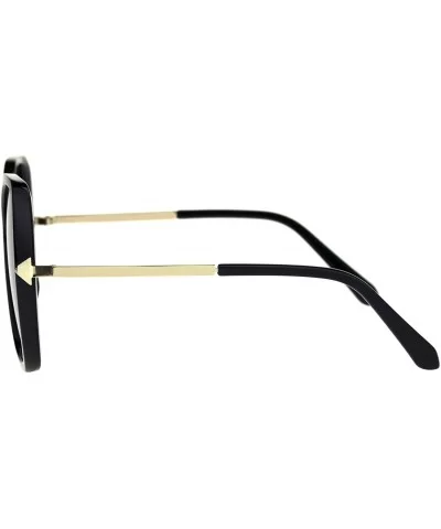 Oversized Fashion Sunglasses Womens Square Butterfly Arrow Frame UV 400 - Black (Smoke) - C418AT2GAAT $16.10 Butterfly