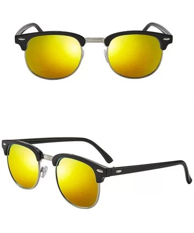 Half - Frame Polarizer Retro Chameleon Sunglasses for Men and Women - 7 - CN198O68EYD $39.67 Aviator