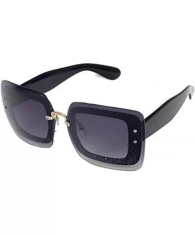 Sunglasses All-match Eyewear HD Lenses with Case Alloy Durable Frame UV Protection Driving Cycling - Black - CC18LD63Q37 $22....