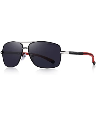 HOT Fashion Driving Polarized Sunglasses for Men Square 45mm glasses S8714 - Black - CK12FTQC879 $21.37 Round