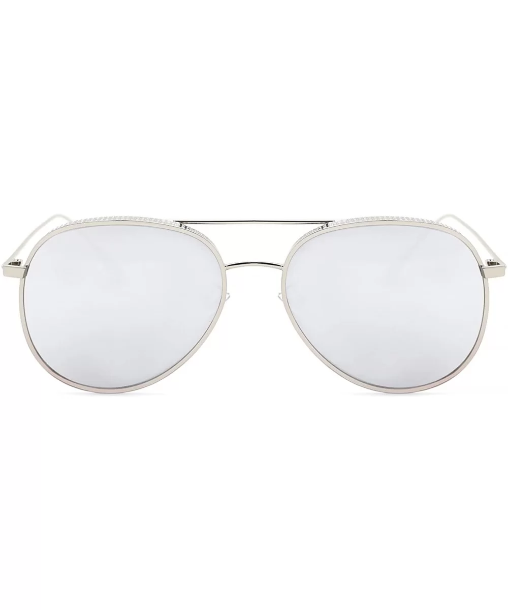 Classic Metallic Pilot Sunglasses for Men - A - CS183KKXIWH $26.54 Aviator