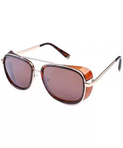 Men and women windproof sunglasses retro personality square sunglasses - C1 - C418ELAKOE2 $11.33 Square