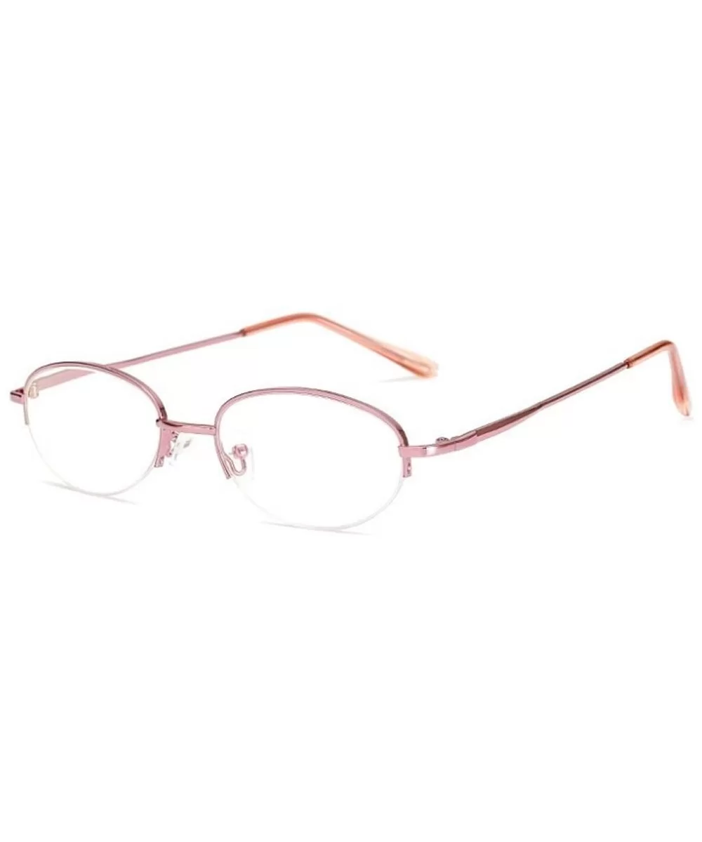 Folding Reading Glasses Ladies Fashion Metal 1.0 to 4.0 - Pink Ordinary - CD18E7O9IA7 $34.34 Rimless