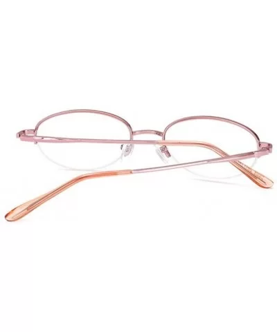 Folding Reading Glasses Ladies Fashion Metal 1.0 to 4.0 - Pink Ordinary - CD18E7O9IA7 $34.34 Rimless